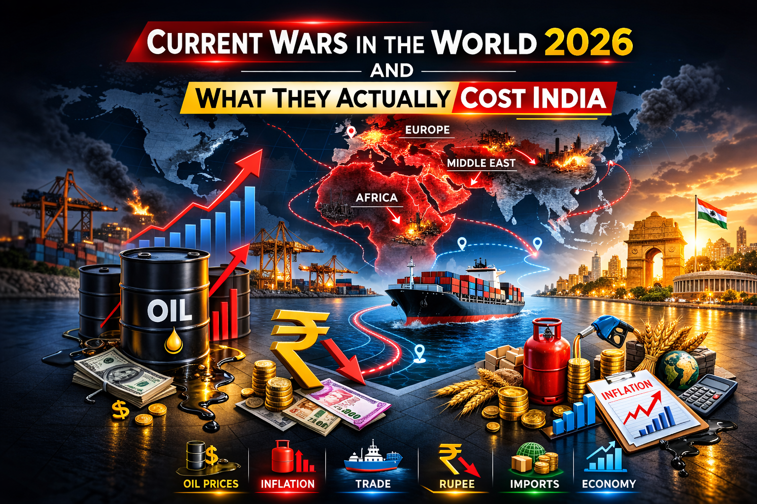 Current Wars in the World 2026 and What They Actually Cost India